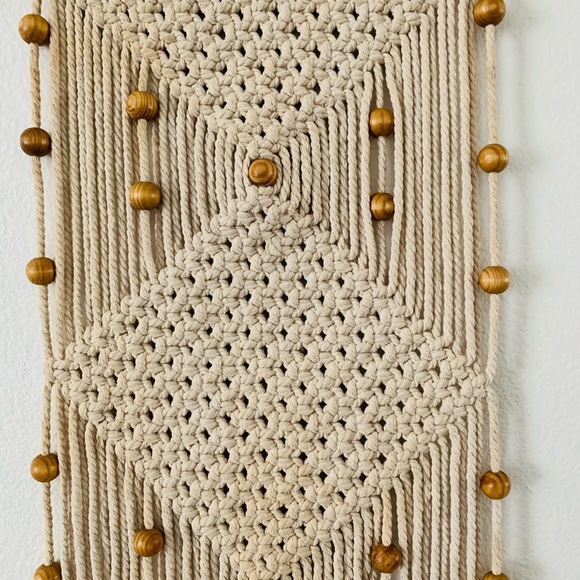 Karma living wall boho chic Macrame Bubble Fabric Art wall hanging 15/32” - Picture 6 of 8